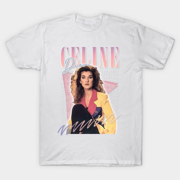 Celine Dion - 80s Aesthetic Fan Art Design T-Shirt by DankFutura